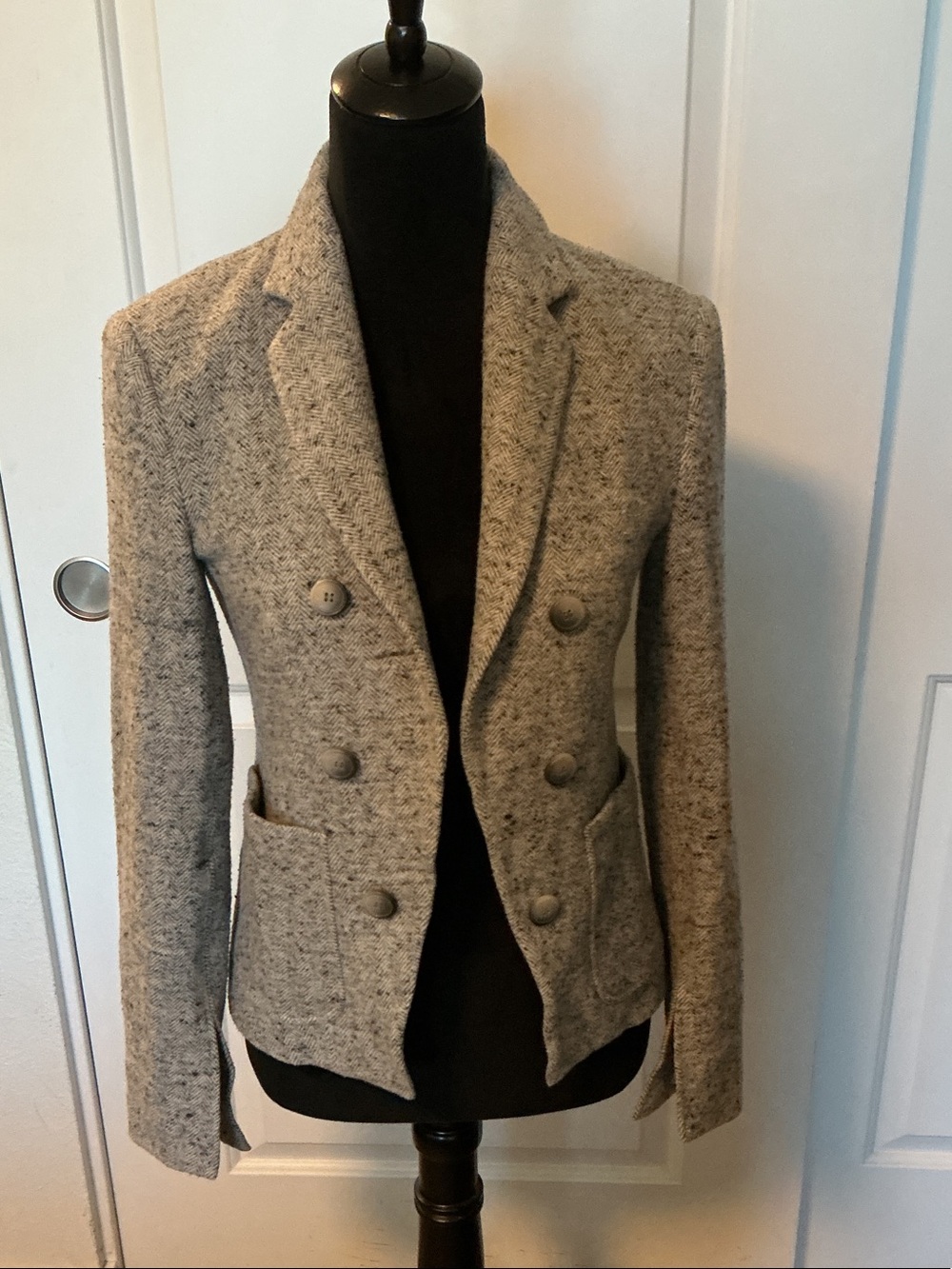 Theory Jonita KB Parkdale Open Front Gray Blazer 4 NWOT 🇺🇸🇺🇸🇺🇸